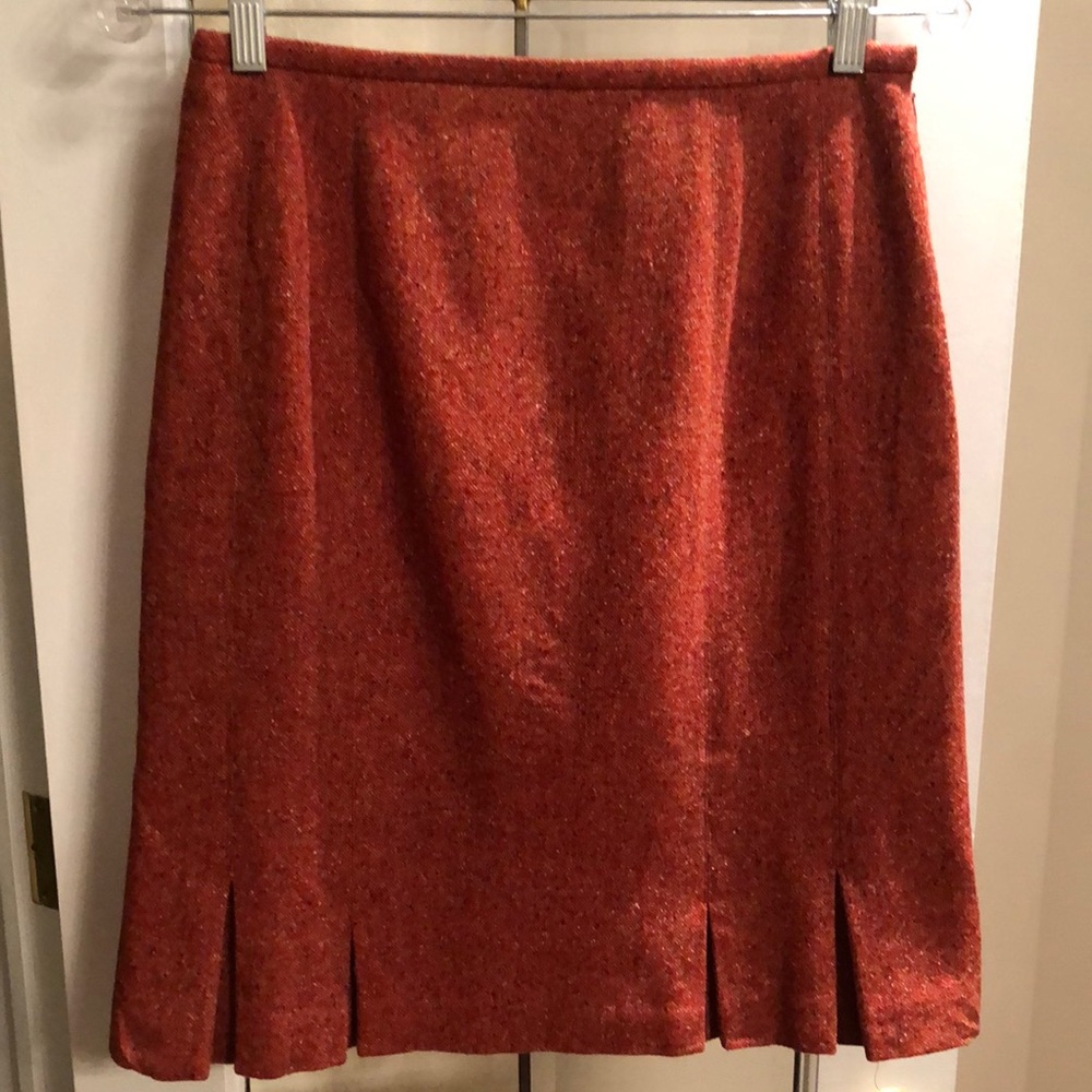 Talbots Rust Wool Blend Skirt